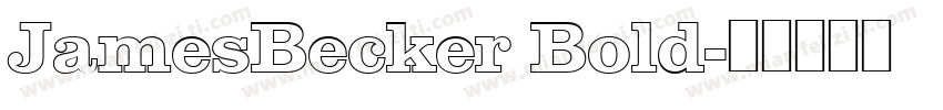 JamesBecker Bold字体转换